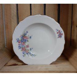 ASSIETTE A SOUPE VINTAGE RÉTRO CHIC HENRIETTE GAMME FLEURIE