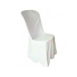 CHAISE BLANCHE MIAMI AVEC HOUSSE TISSUS BLANCHE