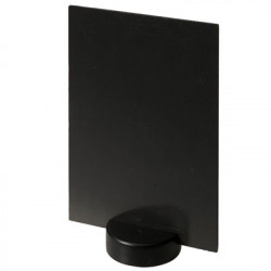 ARDOISE DE TABLE SOCLE NOIR  15 X 21 cm