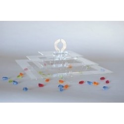 PRESENTOIR VERRINES POUR  BUFFET 3 ETAGES PVC...