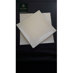 ASSIETTE CARRE BLANCHE 21 CM ZEN